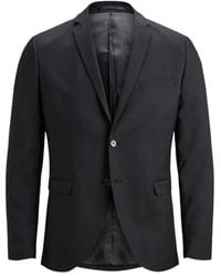 Jack & Jones - Jassen ,Zwart ,Polyester Slim Fit Zwarte Blazer Jas - Lyst