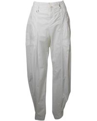 High - Pantalón de popelín de algodón blanco - Lyst