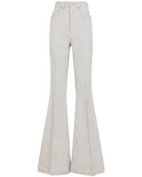 Rick Owens - Natural Cotton Bolan Bootcut Pants-Donna - Lyst