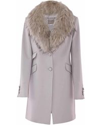 Kocca - Elegante abrigo de invierno con cuello de piel - Lyst