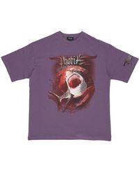 PHOBIA ARCHIVE - Tops ,Paars ,Katoen Shark Print Tee - Lyst