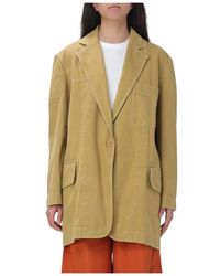 Max Mara - Relaxed Katoenen Canvas Blazer - Lyst