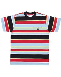 Obey - Gestreiftes Taschen-T-Shirt Schwarz Multi - Lyst