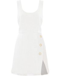 Kocca - Minikleid Mit Juwelenknöpfen Und Schlitz - Lyst