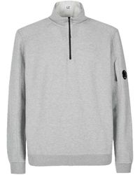 C.P. Company - Leichter fleece-halb-reißverschluss-sweatshirt - Lyst