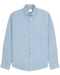 NN07 - Overhemden ,Blauw ,Linnen Casual Linnen Overhemd - Lyst