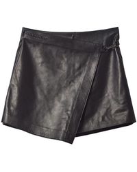 KARL LAGERFELD - Rokken ,Zwart ,Leer Leren Skort - Lyst