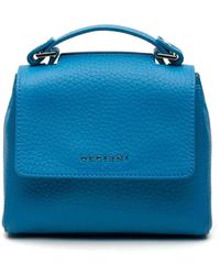 Orciani - Blaue pfau handtasche weich mini - Lyst