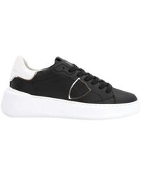 Philippe Model - Zwarte Tres Temple Lage Sneakers - Lyst