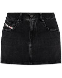 DIESEL - Rokken ,Zwart ,Katoen De-Ron Rok - Lyst