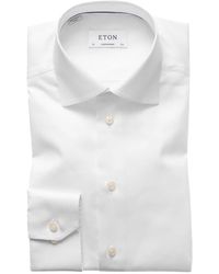 Eton - Firma twill slim fit t-shirt - Lyst