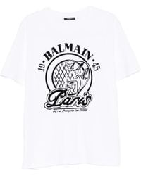 Balmain - Tops ,Wit ,Nylon T-Shirts En Poloshirts - Lyst