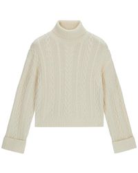 Guess - Truien & Vesten ,Wit ,Katoen Ls Mn Washed Chunky Pullover - Lyst