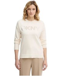 DKNY - Trui Met Paillettenlogo - Lyst