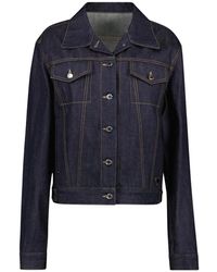 Prada - Jassen ,Blauw ,Denim Denim Jack Klassiek Blauw Ruw - Lyst