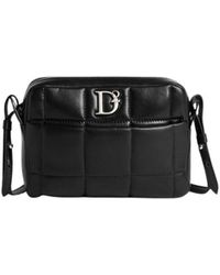 DSquared² - Tassen ,Zwart ,Leer Gewatteerde Crossbodytas - Lyst