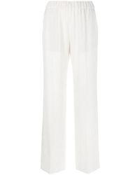 Alberto Biani - Broeken ,Wit ,Witte Wijde Pijp Broek Met Hoge Taille - Lyst