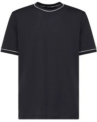 Eleventy - Katoenen T-Shirts En Polos Blauw - Lyst