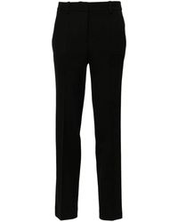 P.A.R.O.S.H. - P.A.R.O..H. ,Broeken ,Zwart ,Wol Klassieke Straight Leg Broek - Lyst