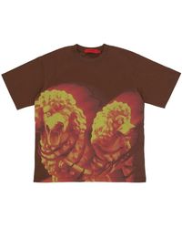 Acupuncture - Tops ,Bruin ,Katoen Firest Arter Tee - Lyst
