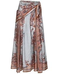 Zimmermann - Rokken ,Veelkleurig ,Aster Scarf Midi Rok - Lyst