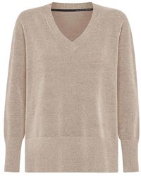 Rrd - Velvet Vent V-Hals Knit - Lyst