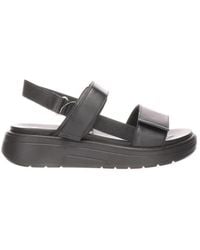 Ara - Schoenen ,Zwart ,Leer Zwarte Platte Sandalen Voor Vrouwen - Lyst