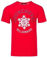 Billionaire - Tops ,Rood ,Katoen T-Shirt Ronde Hals Ss Winter Club - Lyst