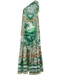 CAMILLA - Zijden One Shoulder Jurk Gang Van Rust - Lyst
