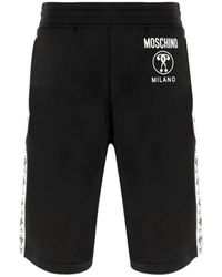 Moschino - Shorts con logo double question mark - Lyst