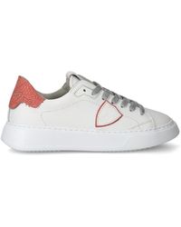 Philippe Model - Schoenen ,Wit ,Leer Sneakers Temple Tennis - Lyst