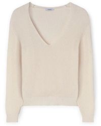 mötivi - Pullover mit v-ausschnitt aus baumwolle - Lyst