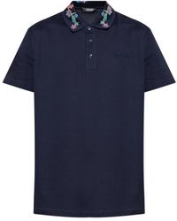 Versace - Polo-Shirt Mit Farbenfroher Stickerei - Lyst