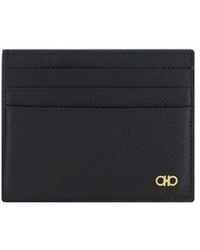 Ferragamo - Black Calf Leather Bos Taurus Wallet - Lyst