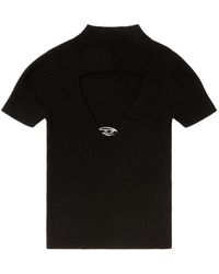 DIESEL - Truien & Vesten ,Zwart ,Wol T-Shirt - Lyst