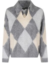 Seventy - Pullover-Polohemd Mit Rautenmuster - Lyst