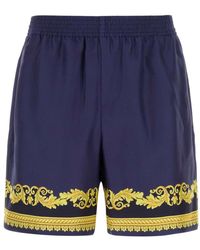 Versace - Korte Broeken ,Blauw ,Casual Shorts - Lyst