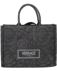 Versace - Stickerei jacquard barocco kalb tote tasche - Lyst