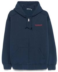Carhartt - Hoodies & Sweatvesten ,Blauw ,Katoen Blauwe Sweater Met Rits En Logo - Lyst