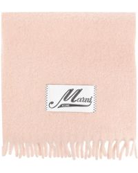 Marni - Wollschal mit logo - Lyst