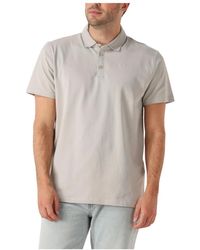 Pure Path - Tops ,Grijs Regular Fit Polo T-Shirts - Lyst