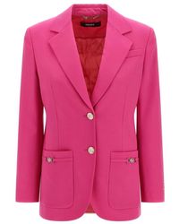 Versace - Underwater Barocco Wool Boxy Blazer - Lyst
