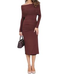 Max Mara - Jersey Midi Jurk - Lyst