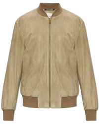 Paul Smith - Giacca bomber in camoscio - Lyst