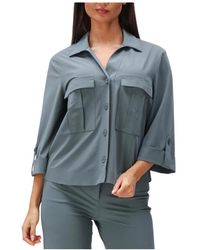 JAPANTKY - Overhemden ,Blauw ,Linnen Shigeko Blouse - Lyst