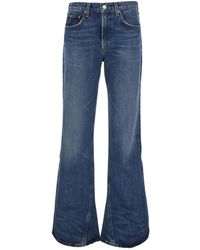 Agolde - Jeans ,Blauw ,Katoen Arc Wide Leg Jeans - Lyst