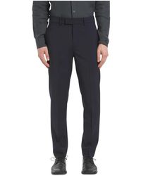 Barena - Broeken ,Blauw ,Wol Wollen Regular Broek Met Zij- En Achterzakken - Lyst