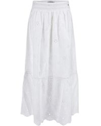 Guess - Rokken ,Wit ,Kant Maxi Rok Frida San Gallo Style - Lyst
