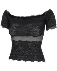 Blumarine - Top Van Kant En Tule - Lyst