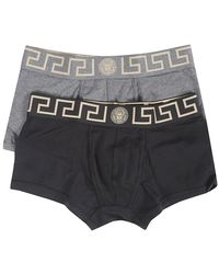 Versace - Ondergoed ,Veelkleurig ,Katoen Cotton-Jersey Briefs 2-Pack - Lyst